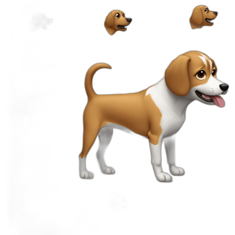 dog using a computer emoji