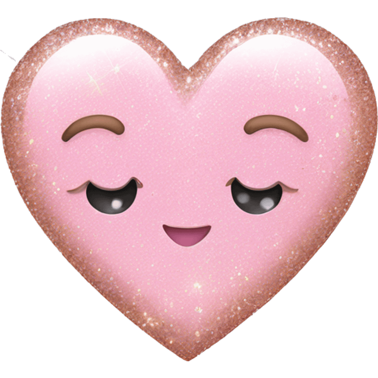 Light pink Heart with Glitter emoji