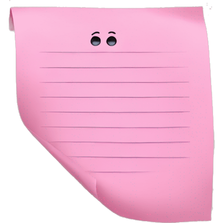 Pink paper list emoji