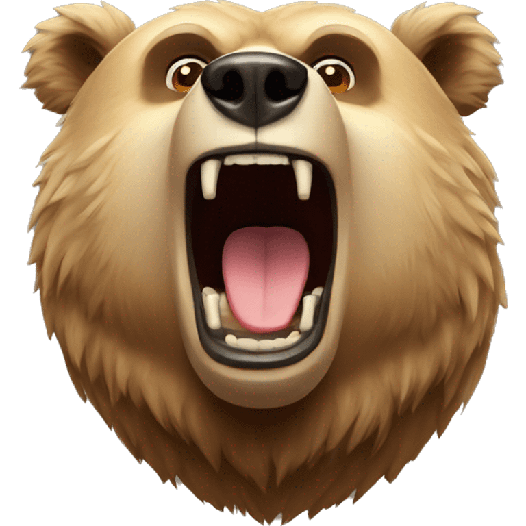 Bear that shouts «гоооол» emoji