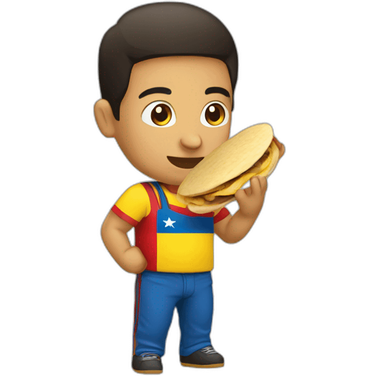 Venezuelan eating arepa emoji