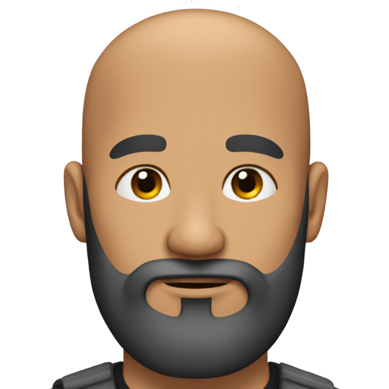 Shaved head long thick beard  emoji