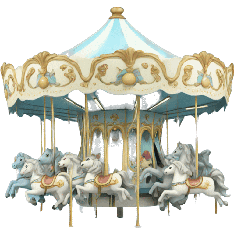 Pastel blue carousel emoji