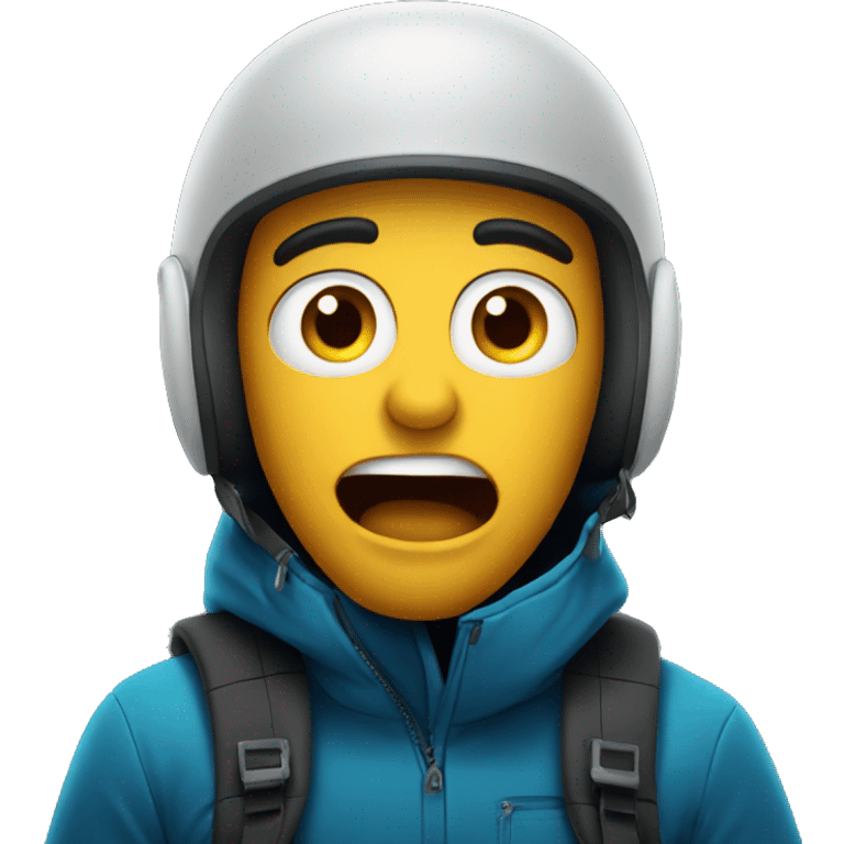 shocked guy darker ski emoji