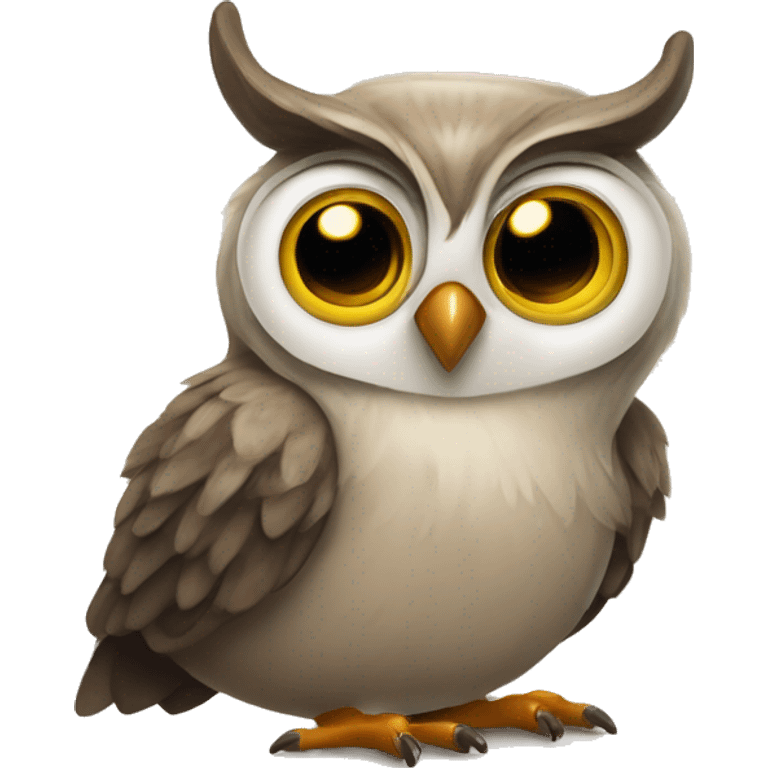 Hibou avec un courrier dans la bouche emoji