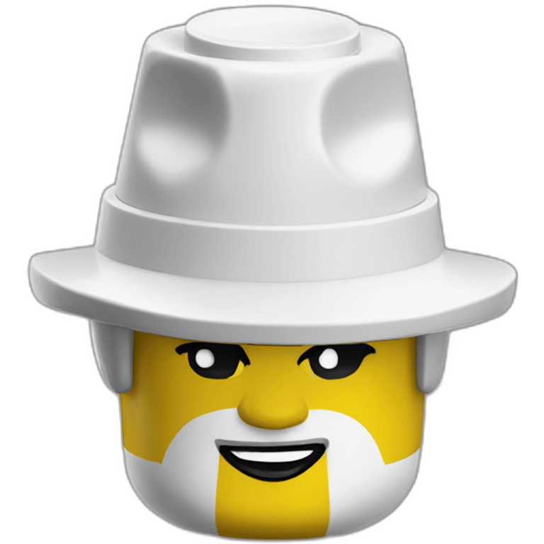 Waler white play lego emoji