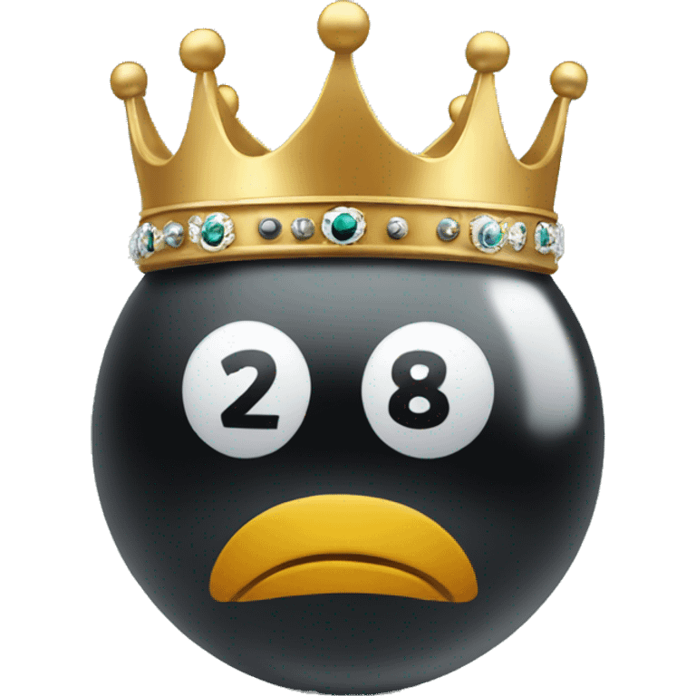 8ball with a crown on it emoji