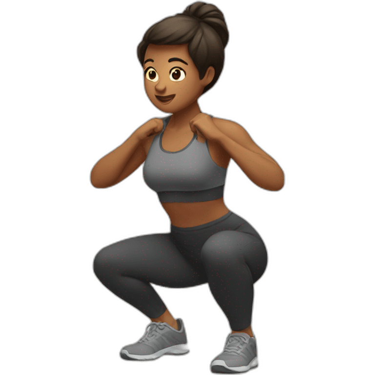  woman doing squat emoji