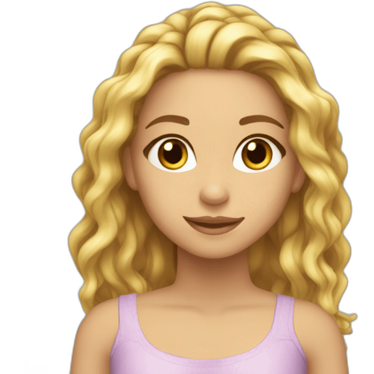 Shakira cheveux châtains emoji