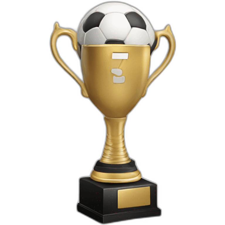 impresora 3D imprimiendo una copa del mundo emoji