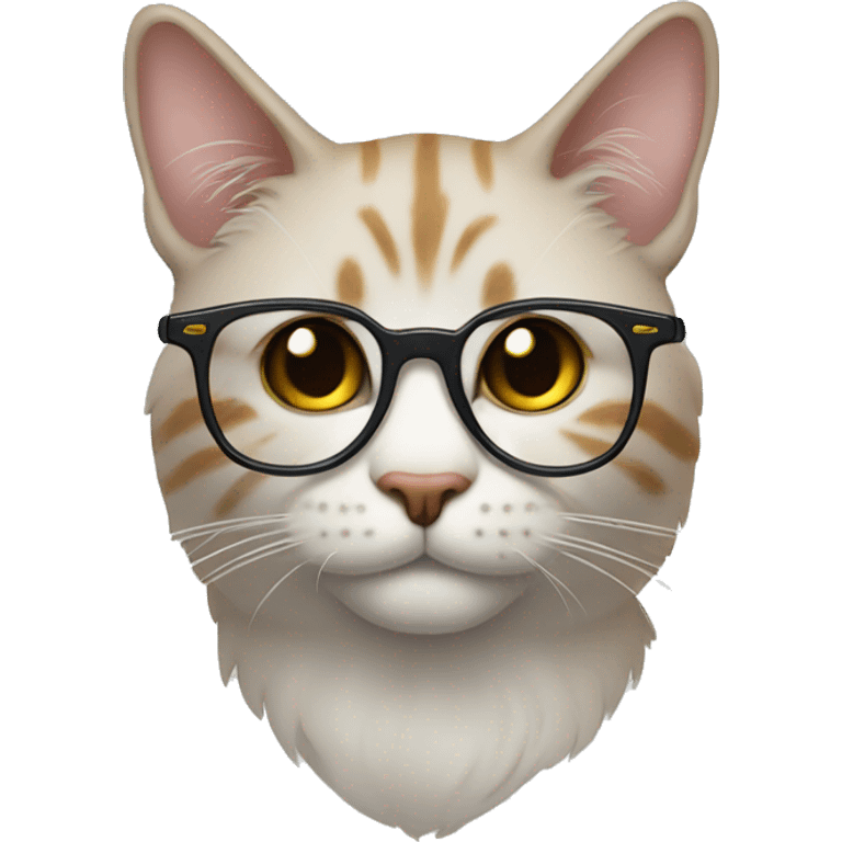 crie um gato de oculos emoji