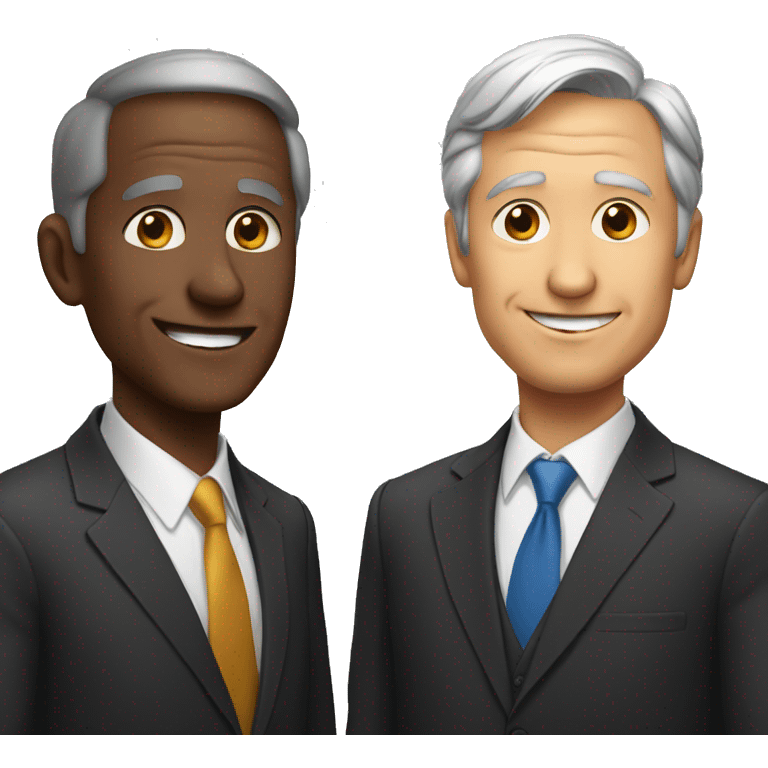 two male politicians, one old and the other young emoji