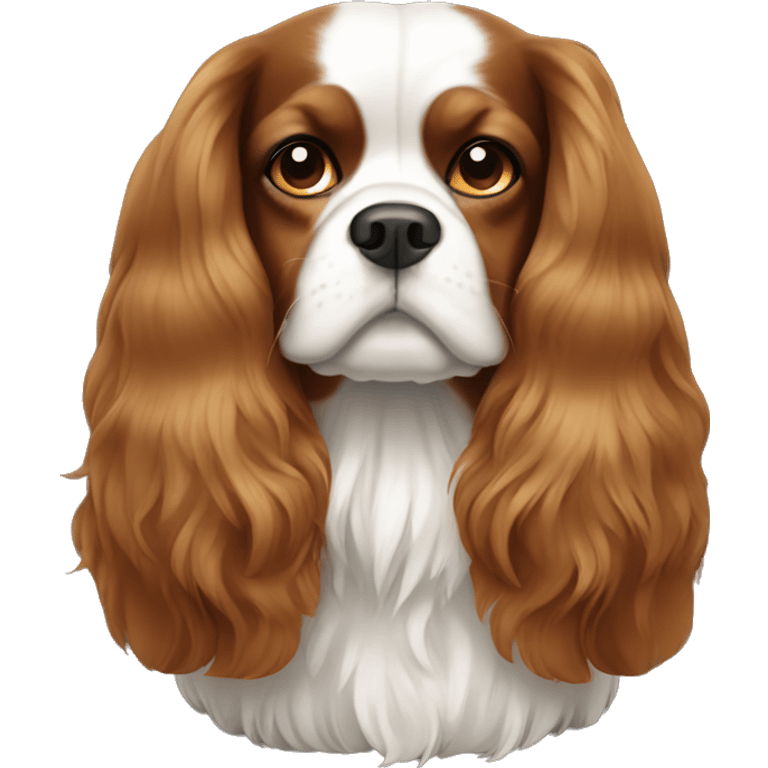 King Charles dog breed with brown hair emoji