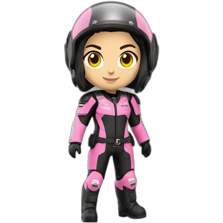 Moto benelli trk 502X rosa piloto mujer emoji