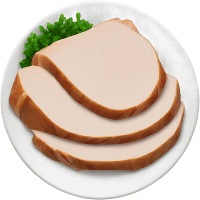 Easy Sliced Turkey Breast in a plate emoji