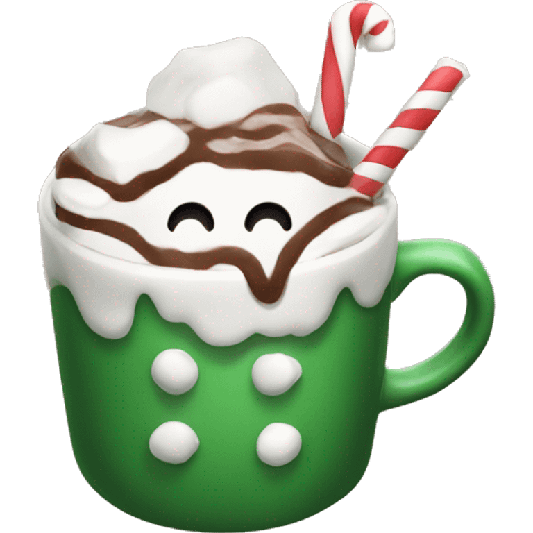 Christmas hot chocolate marshmallow emoji