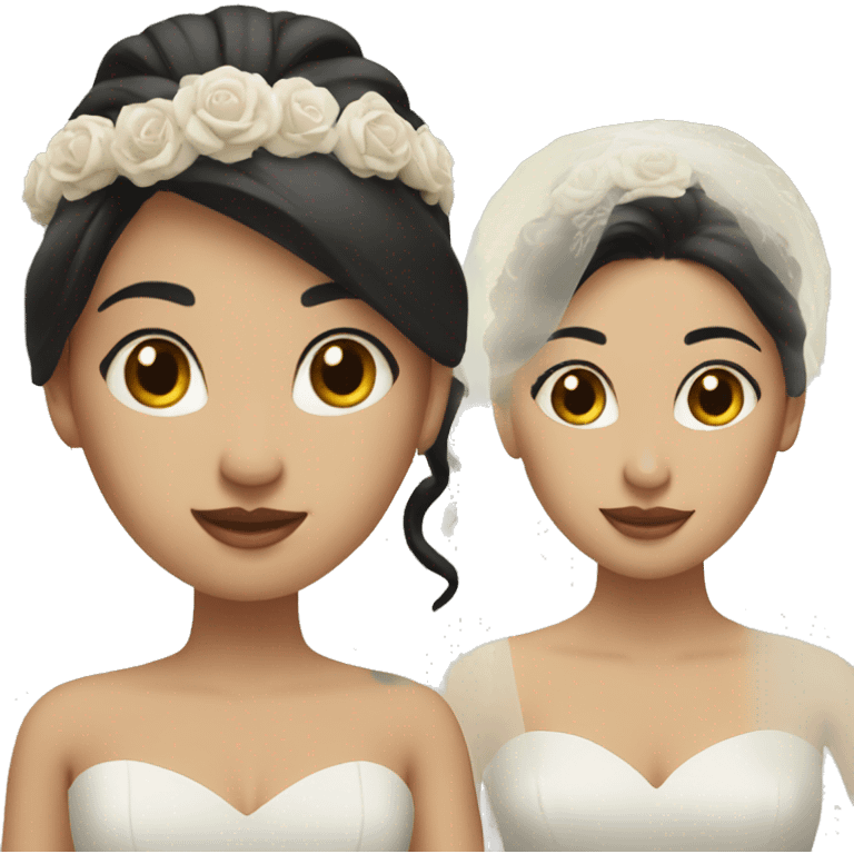 2 Asian brides emoji