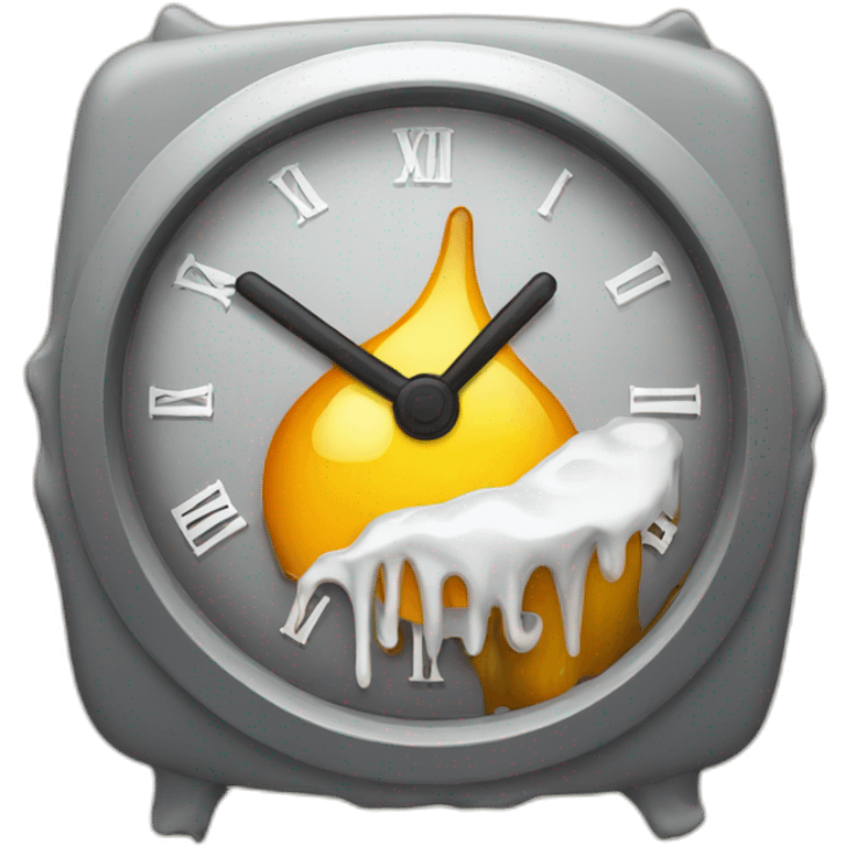 Melting clock emoji