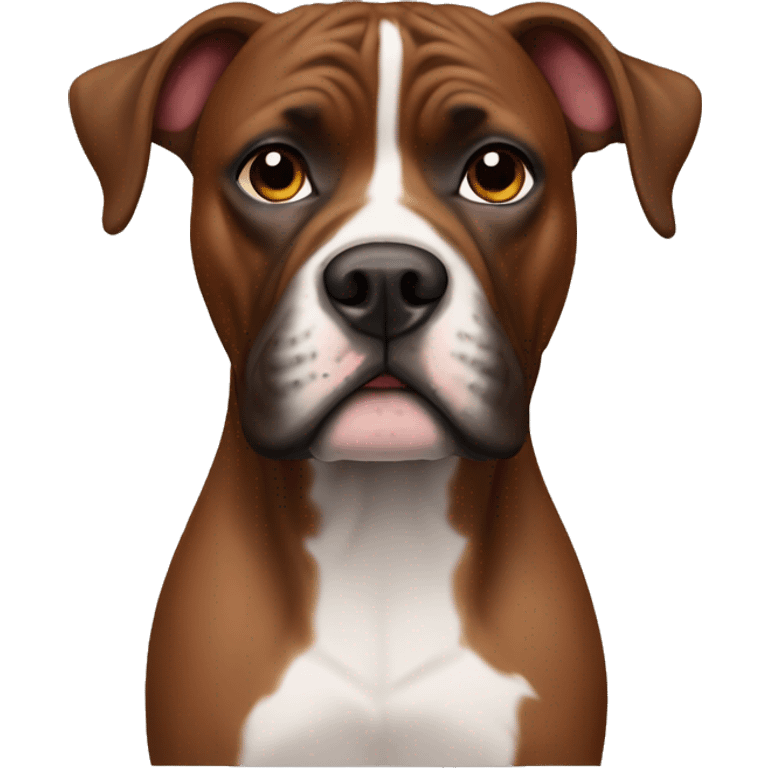 Brown brindle boxer/pitbull dog emoji