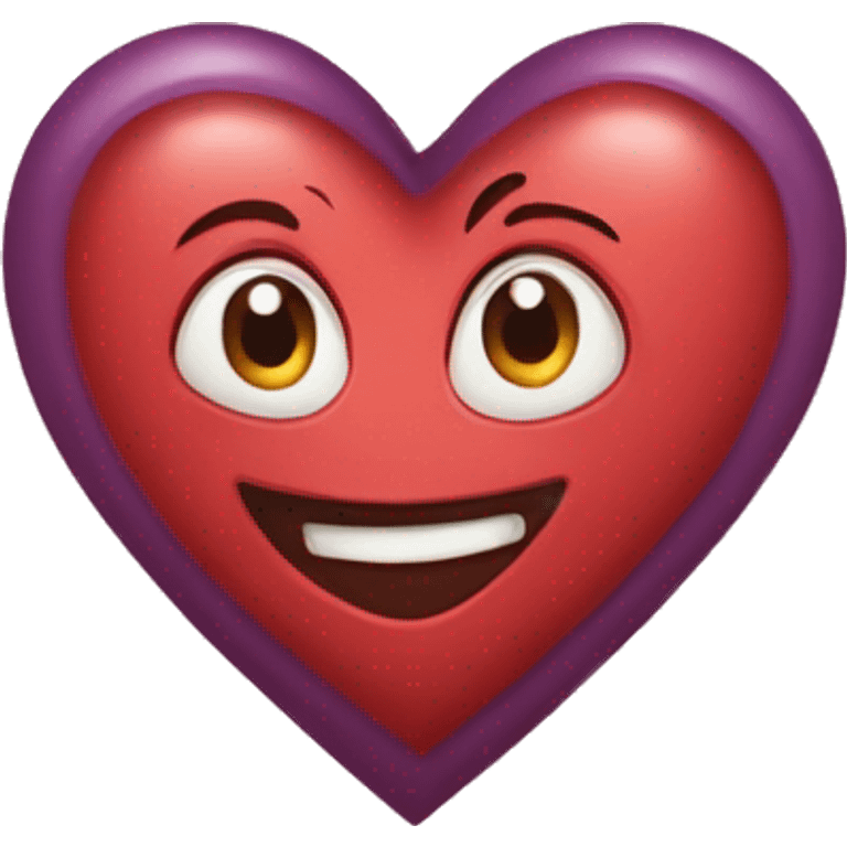 Corazón con estampado emoji