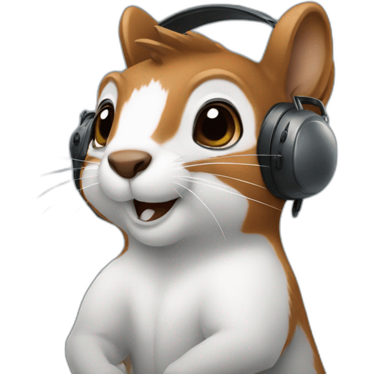 squirrel with headset emoji