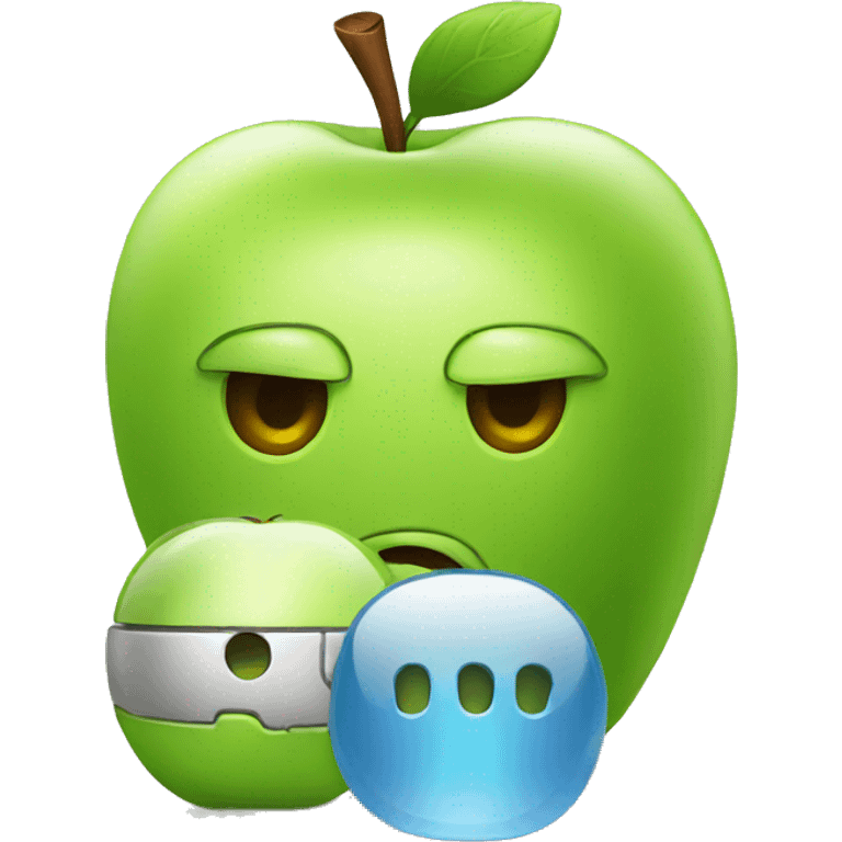 apple with android emoji