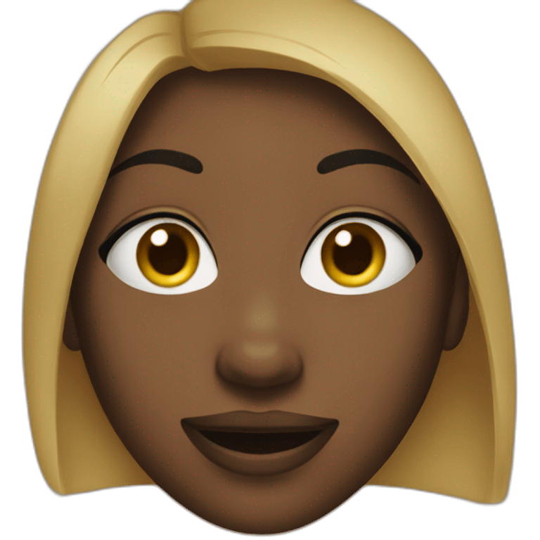 Black woman to wink at somebody emoji