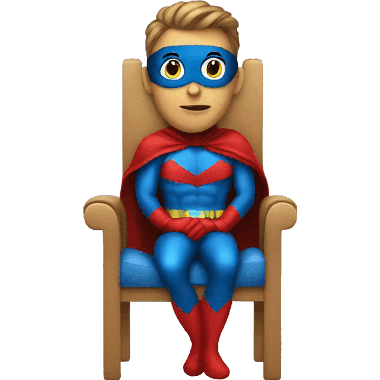 Superhero sitting on a chair emoji