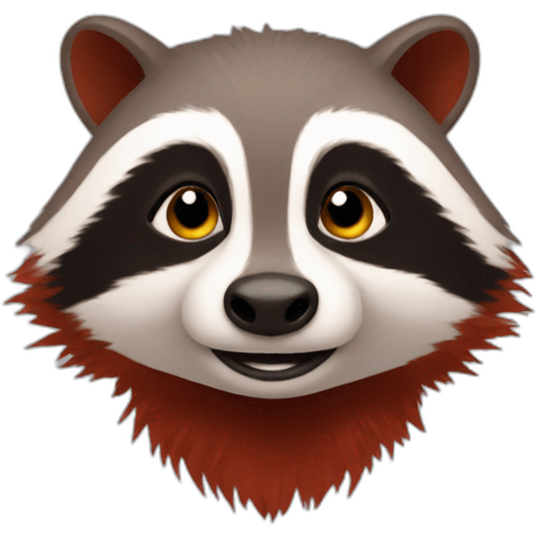 Red raccon emoji