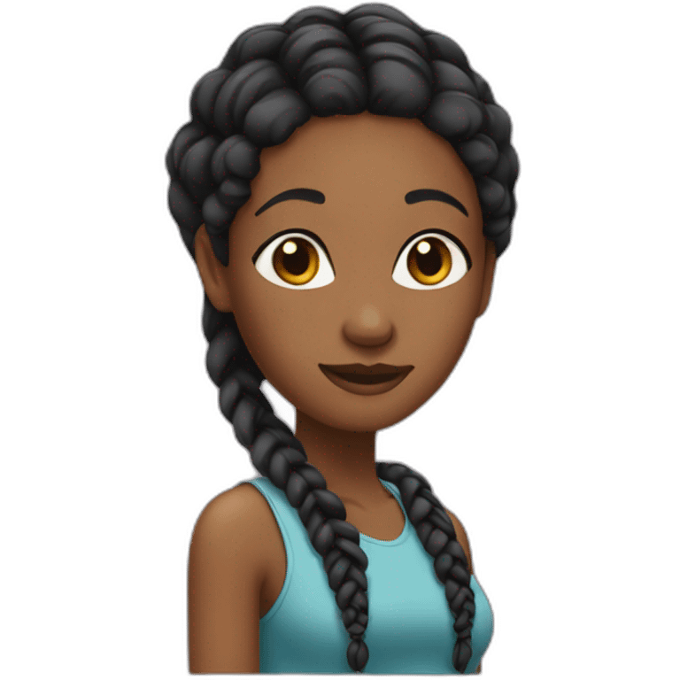 Black woman with braids emoji