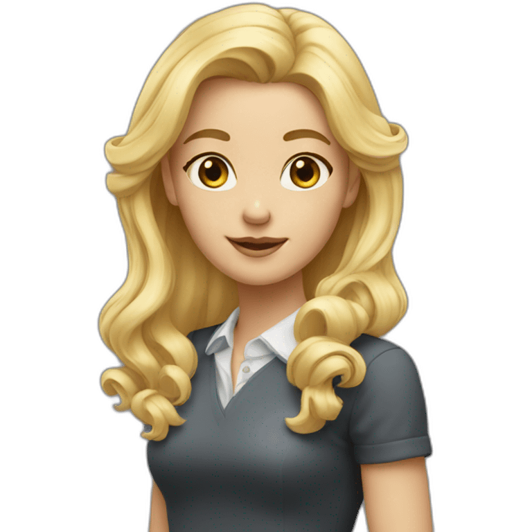 Smart sweet blonde emoji