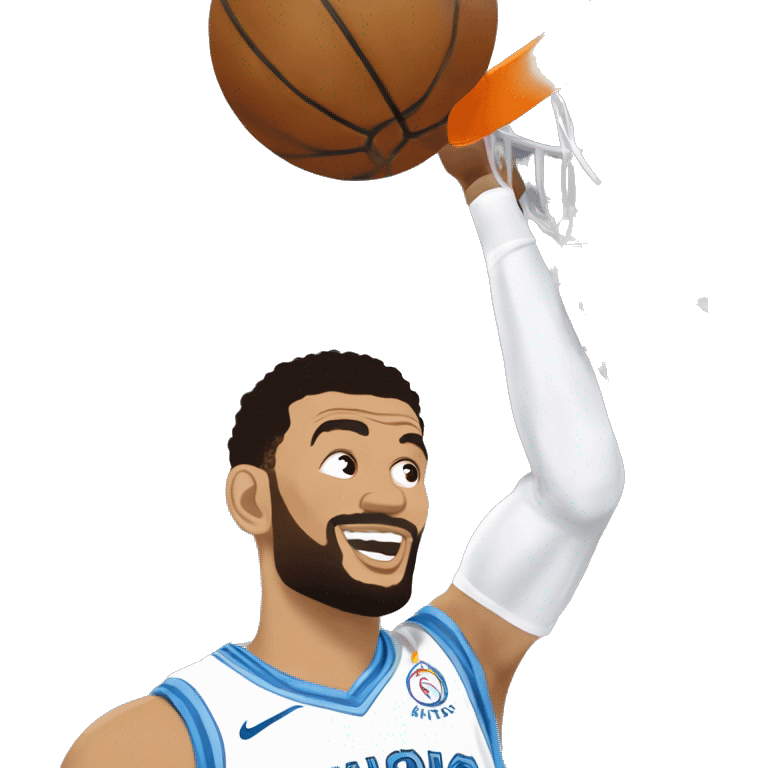 Jamal Murray dunking on LeBron James  emoji