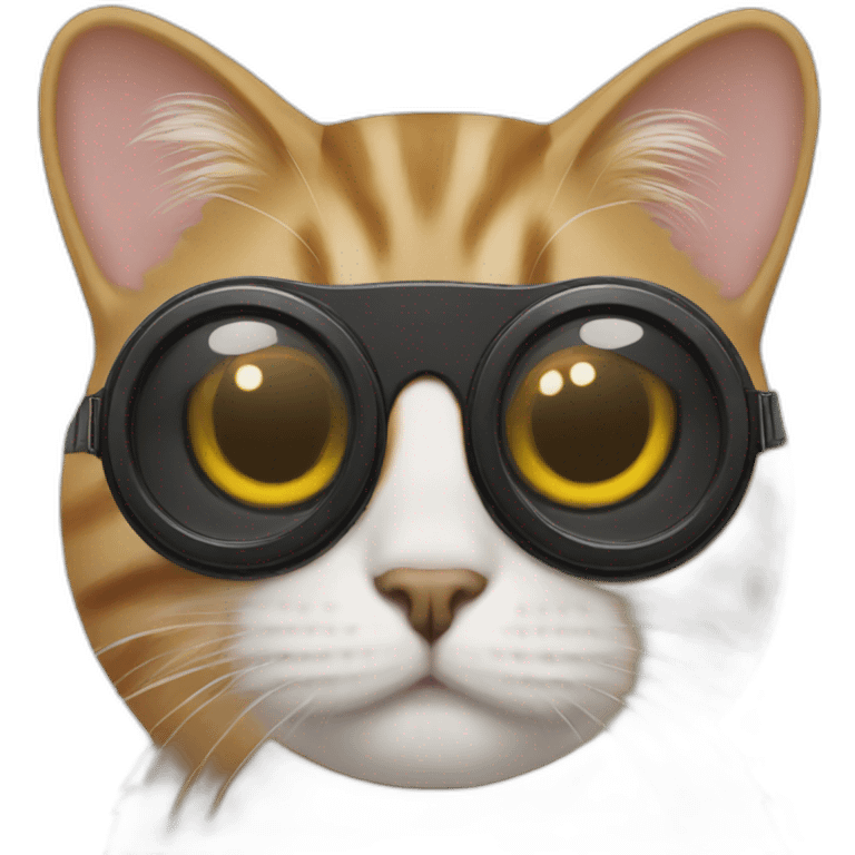 Cat with black goggles   emoji