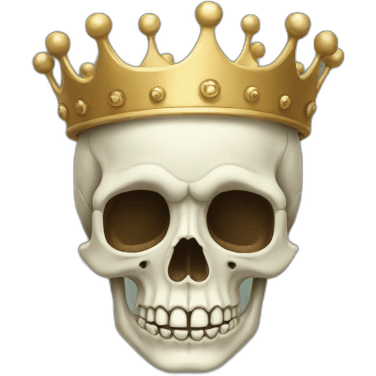 spoke skeleton wearing crown emoji