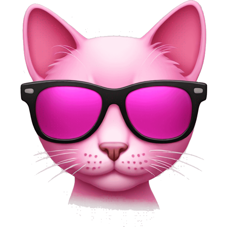 Pink Cat with sunglasses emoji