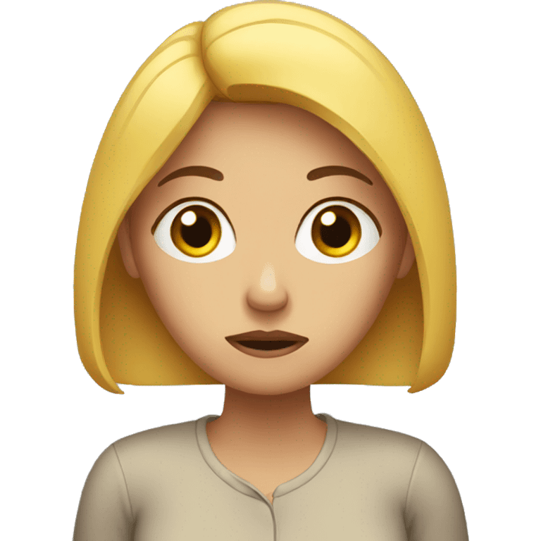 worried woman emoji