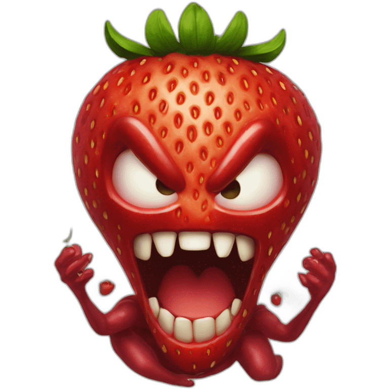 strawberry demonic emoji