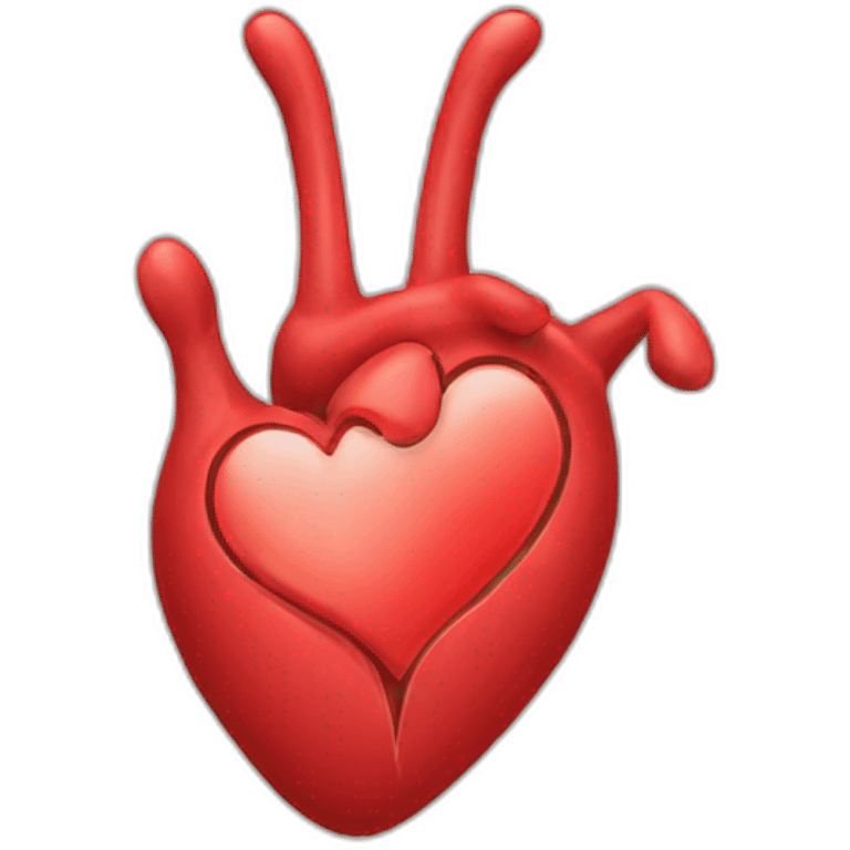 Heart made with hand  emoji