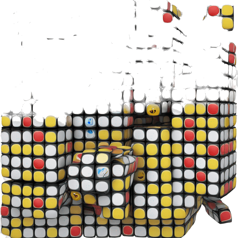 Rubik's cue 3x3 emoji