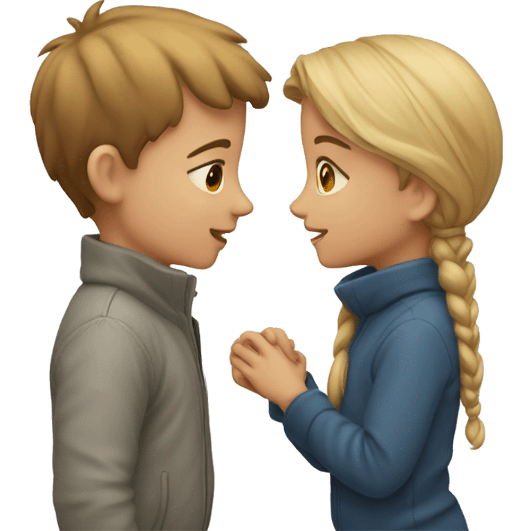 Kissing boy and girl emoji