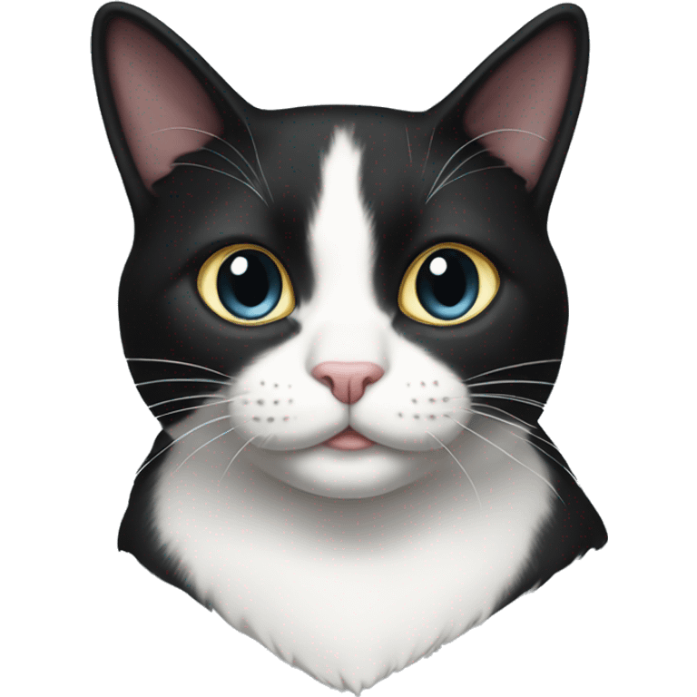 Tuxedo cat emoji