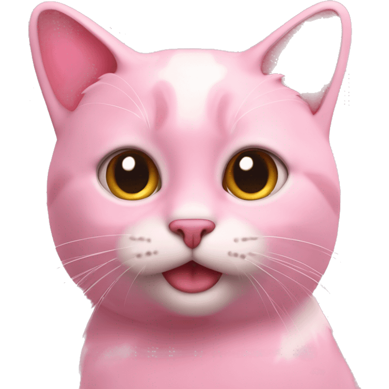 Eine süße Katze mit einem Herz und eher in rosa gehalten emoji