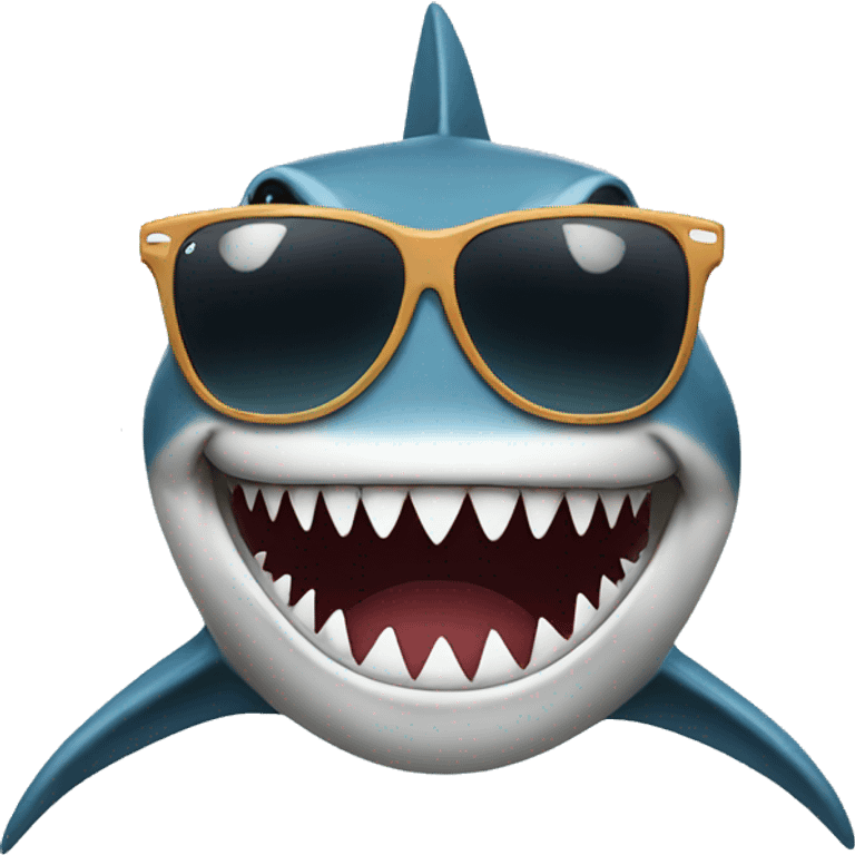 Shark with sunglasses  emoji