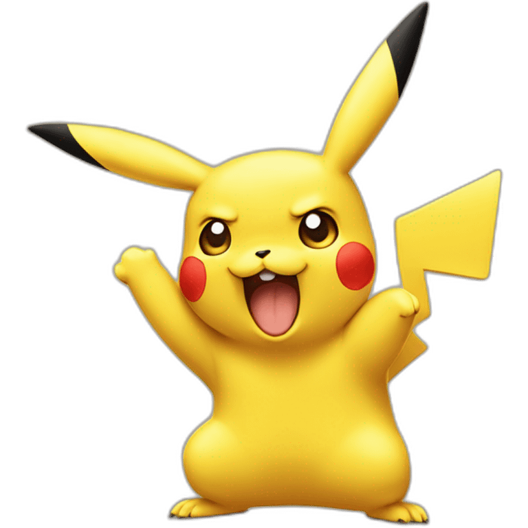 pikachu thumbs down emoji only with face, ears, and thumbsdown visible, no body emoji