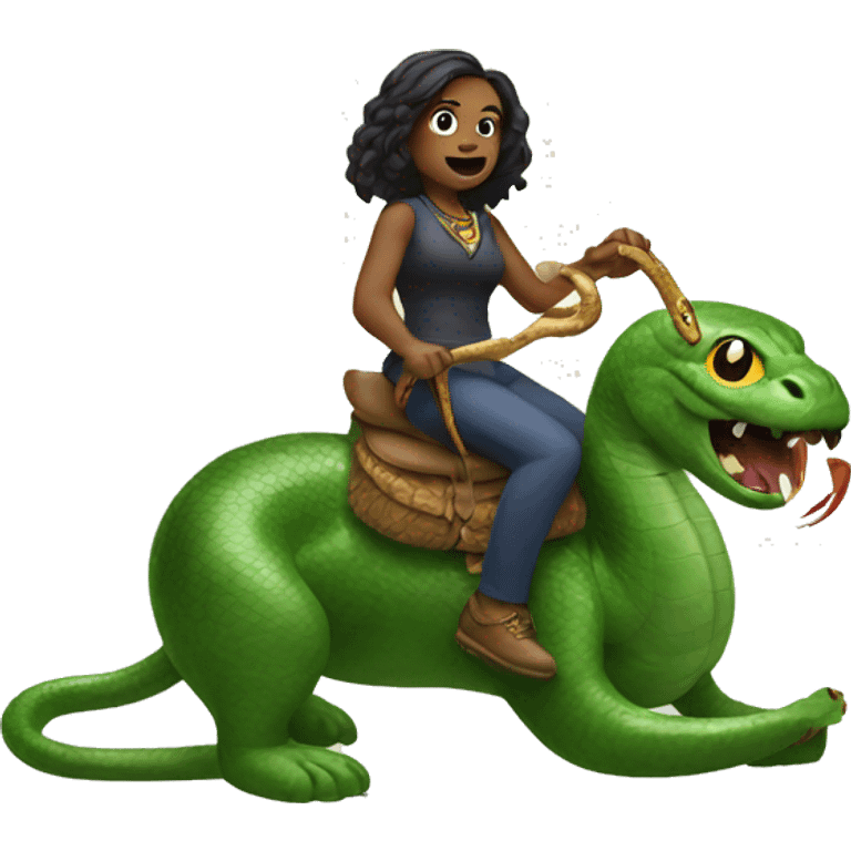 kamala riding a snake emoji