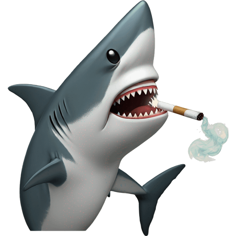 Shark smoking emoji