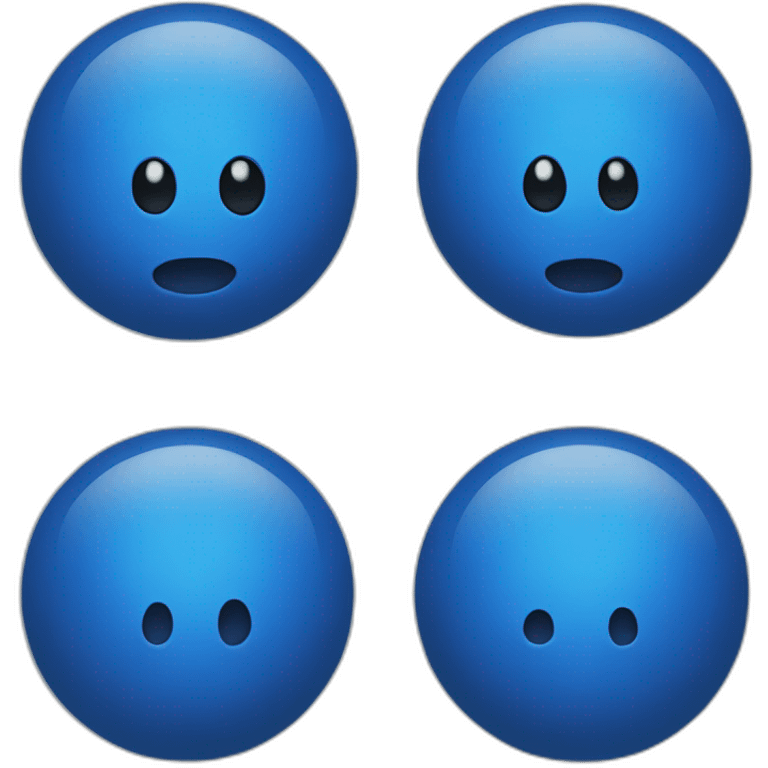 two blue balls emoji