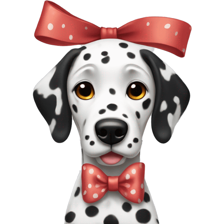 dalmatian with bow emoji