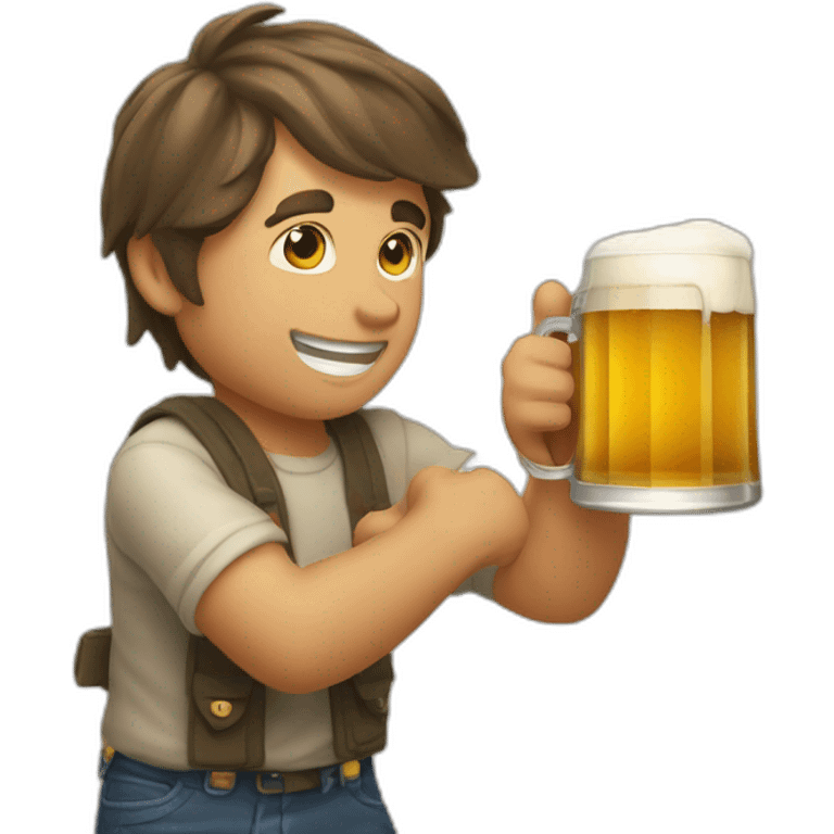 Chat qui boit une biere emoji