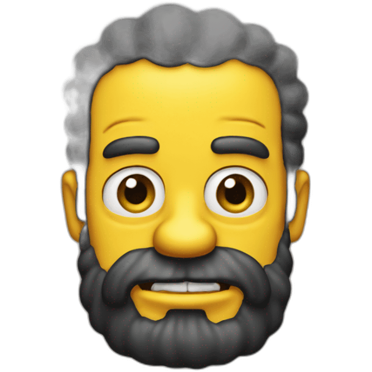 simpson with black beard emoji